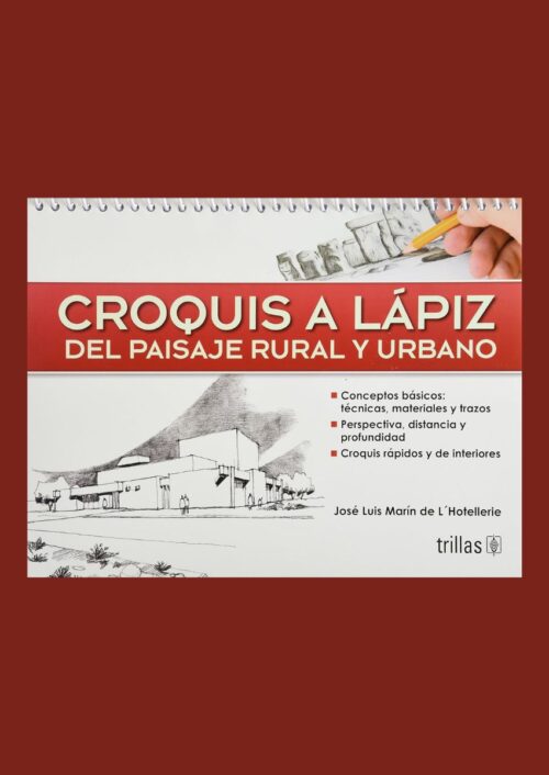 Croquis a lápiz del paisaje rural y urbano